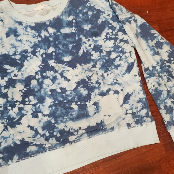 BCBGeneration Blue Tie-Dye Crew Neck Sweater - Picture 3 of 5